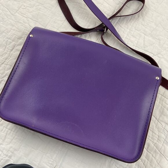 The Cambridge Satchel Company Purple Leather Satchel Bag - Picture 3 of 12